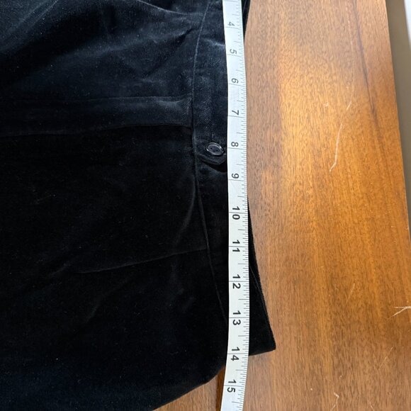 Lauren Ralph Lauren Black Velvet/Velour Suit- Blazer Sz 8 Pants Sz 10 Holiday - Picture 13 of 15